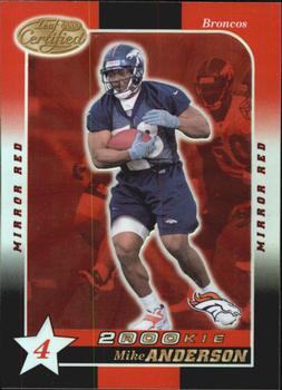 2000 Leaf Certified - Mirror Red #197 Mike Anderson Front