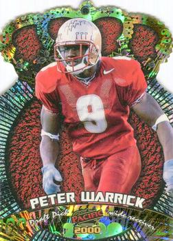 2000 Pacific - Gold Crown Die Cuts #36 Peter Warrick Front