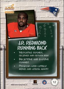 2000 Pacific Aurora - Rookie Draft Board #12 J.R. Redmond Back
