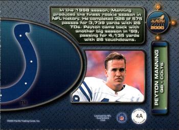 2000 Pacific Aurora - Team Players #4A Peyton Manning Back