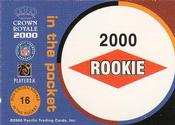 2000 Pacific Crown Royale - In the Pocket Minis #16 Plaxico Burress Back