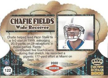 2000 Pacific Crown Royale - Rookie Autographs #122 Chafie Fields Back