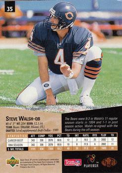 1995 SP #35 Steve Walsh Back