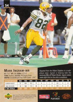 1995 SP #54 Mark Ingram Back
