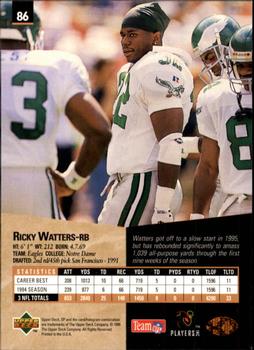 1995 SP #86 Ricky Watters Back