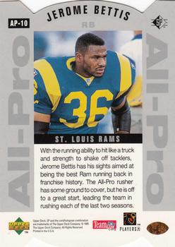1995 SP - All-Pros Die Cut #AP-10 Jerome Bettis Back