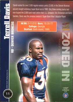 2000 Pacific Paramount - Zoned In #11 Terrell Davis Back