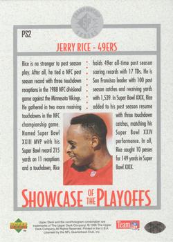 1995 SP Championship - Playoff Showcase #PS2 Jerry Rice Back