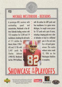 1995 SP Championship - Playoff Showcase #PS9 Michael Westbrook Back