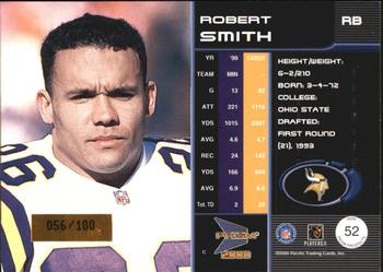 2000 Pacific Prism Prospects - Holographic Blue #52 Robert Smith Back