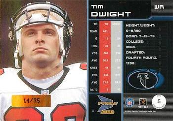 2000 Pacific Prism Prospects - Holographic Mirror #5 Tim Dwight Back