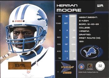 2000 Pacific Prism Prospects - Holographic Mirror #32 Herman Moore Back