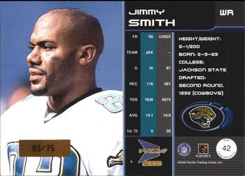 2000 Pacific Prism Prospects - Holographic Mirror #42 Jimmy Smith Back