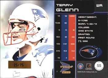 2000 Pacific Prism Prospects - Holographic Mirror #55 Terry Glenn Back