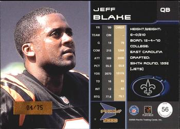 2000 Pacific Prism Prospects - Holographic Mirror #56 Jeff Blake Back