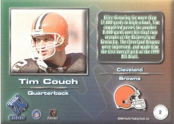 2000 Pacific Private Stock - Extreme Action #2 Tim Couch Back