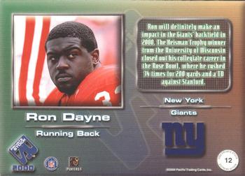 2000 Pacific Private Stock - Extreme Action #12 Ron Dayne Back