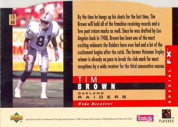 1995 SP - Holoviews Die Cuts #15 Tim Brown Back
