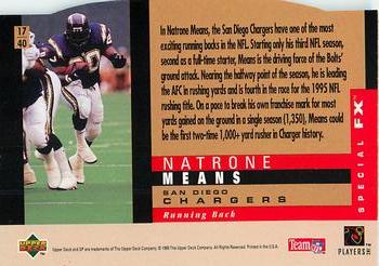 1995 SP - Holoviews Die Cuts #17 Natrone Means Back
