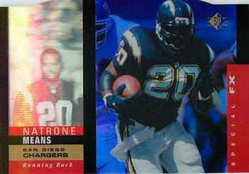 1995 SP - Holoviews Die Cuts #17 Natrone Means Front