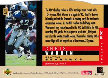 1995 SP - Holoviews Die Cuts #21 Chris Warren Back