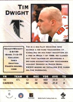 2000 Pacific Private Stock - Retail #6 Tim Dwight Back