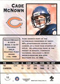2000 Pacific Private Stock - Retail #18 Cade McNown Back