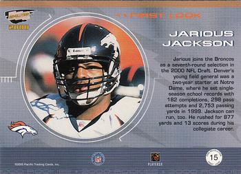 2000 Pacific Revolution - First Look #15 Jarious Jackson Back