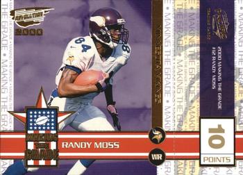 2000 Pacific Revolution - Making the Grade Gold #12 Randy Moss Front