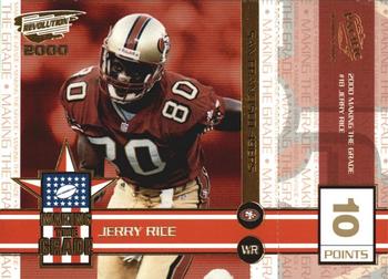 2000 Pacific Revolution - Making the Grade Gold #18 Jerry Rice Front