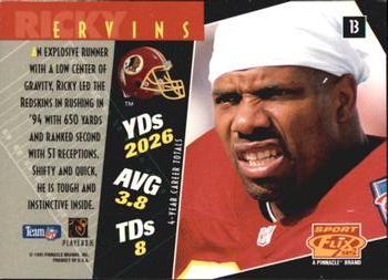 1995 Sportflix #13 Ricky Ervins Back