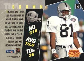 1995 Sportflix #58 Tim Brown Back