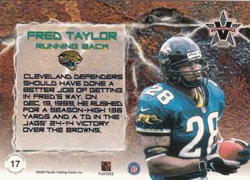 2000 Pacific Vanguard - High Voltage #17 Fred Taylor Back