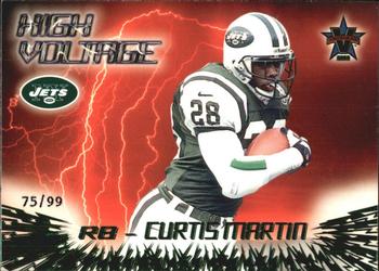 2000 Pacific Vanguard - High Voltage Green #23 Curtis Martin Front
