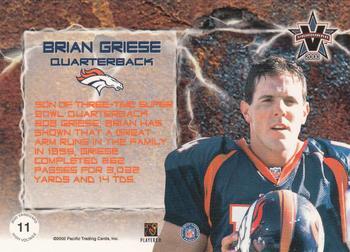 2000 Pacific Vanguard - High Voltage Red #11 Brian Griese Back