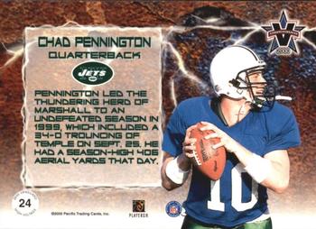 2000 Pacific Vanguard - High Voltage Red #24 Chad Pennington Back