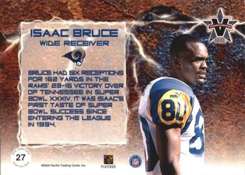 2000 Pacific Vanguard - High Voltage Red #27 Isaac Bruce Back
