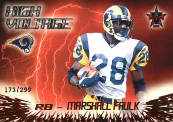 2000 Pacific Vanguard - High Voltage Red #28 Marshall Faulk Front
