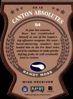 2000 Playoff Absolute - Canton Absolutes #CA 12 Randy Moss Back
