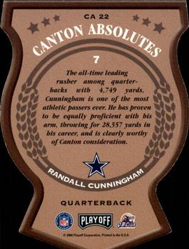 2000 Playoff Absolute - Canton Absolutes #CA 22 Randall Cunningham Back