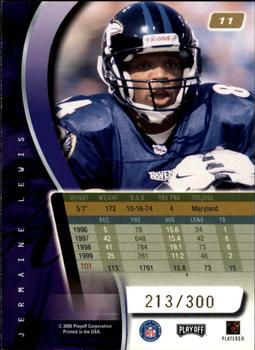 2000 Playoff Absolute - Coaches Honors #11 Jermaine Lewis Back