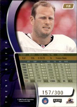 2000 Playoff Absolute - Coaches Honors #15 Trent Dilfer Back