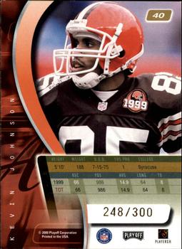 2000 Playoff Absolute - Coaches Honors #40 Kevin Johnson Back