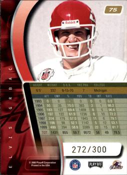 2000 Playoff Absolute - Coaches Honors #75 Elvis Grbac Back
