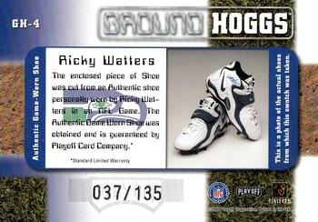2000 Playoff Absolute - Ground Hoggs Shoe #GH-4 Ricky Watters Back