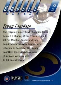 2000 Playoff Absolute - Rookie Reflex #RR12 Trung Canidate Back