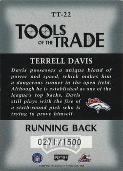 2000 Playoff Absolute - Tools of the Trade #TT-22 Terrell Davis Back