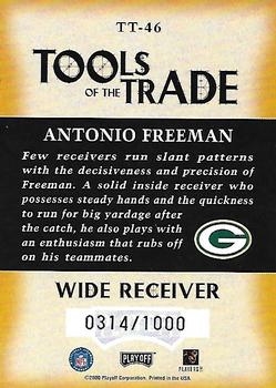 2000 Playoff Absolute - Tools of the Trade #TT-46 Antonio Freeman Back