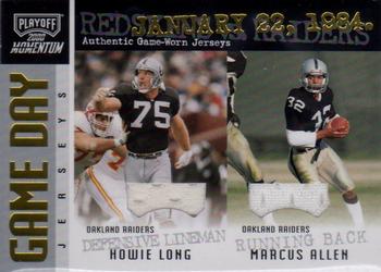 2000 Playoff Momentum - Game Day Jerseys #GDS 38 Howie Long / Marcus Allen Front