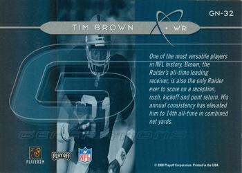 2000 Playoff Momentum - Generations #GN-32 Tim Brown Back